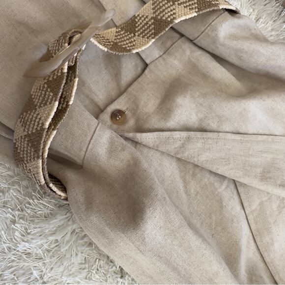 ZARA linen blend belted long sleeve jumpsuit 2157/057 A5 size small - Picture 9 of 9